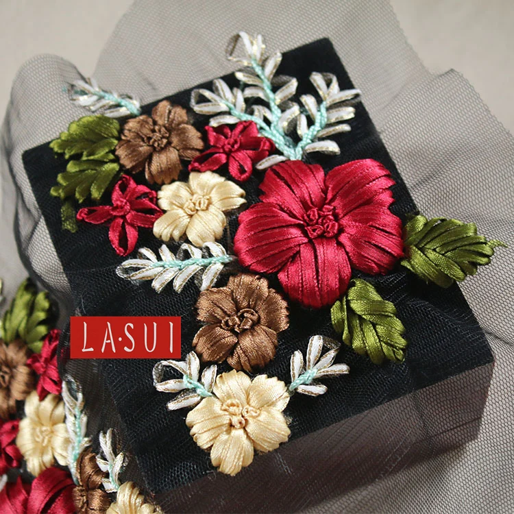 LASUI 2 шт. = 1 лот 3DTop лента с вышивкой цветы нашивка для одежды ручная работа Сделай