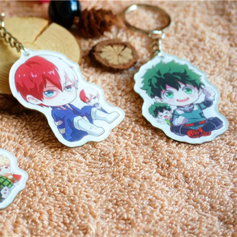 1 шт. аниме брелок моя геройская Академия Аниме Кулон герои Izuku мидория Katsuki Bakugo