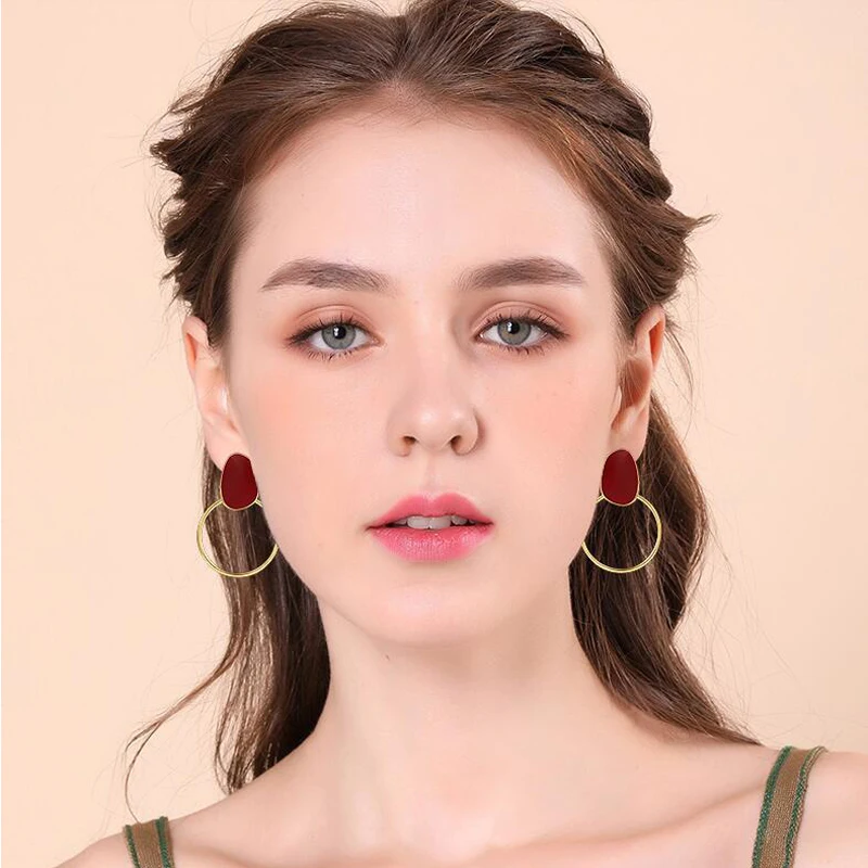Новые стильные длинные серьги темпераментные Женские Простые индивидуальные с