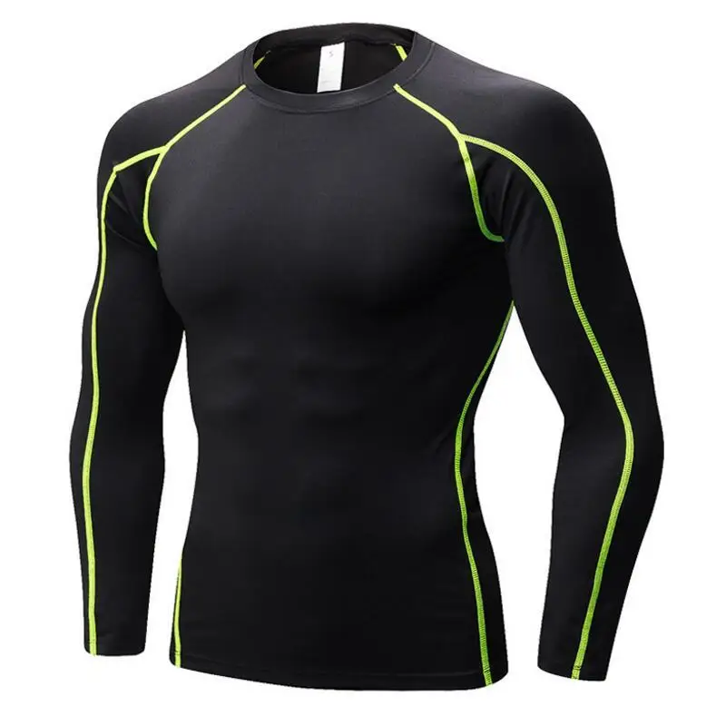 2018 New Running T-shirts Quick Dry Compression Shirts Fitness Tights Gym Sportswear Basketball Men Sports T-Shirt Bodybuilding | Спорт и