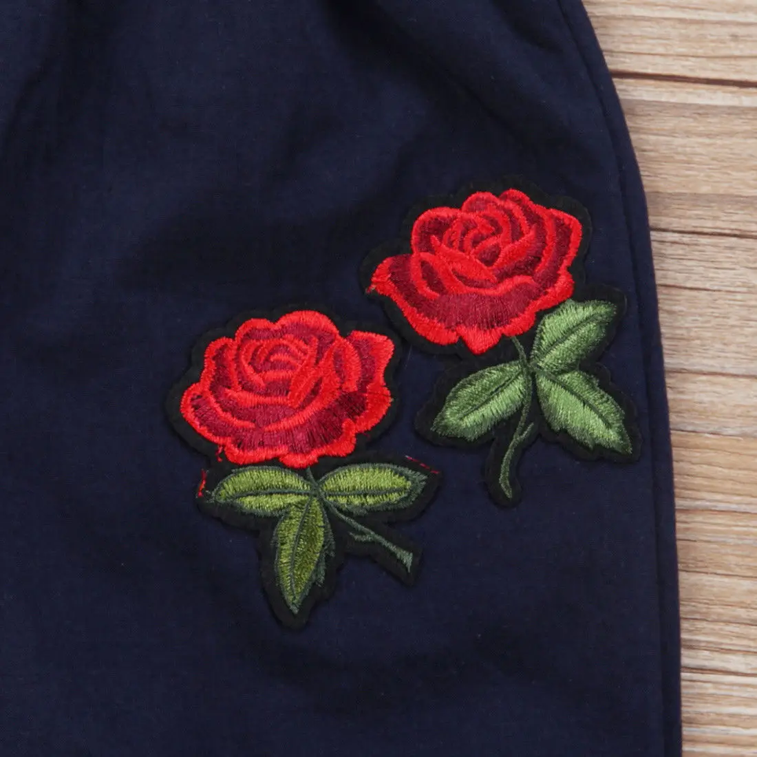 2017 г. Синий Детский комбинезон с вышитыми цветами для маленьких девочек одежда От