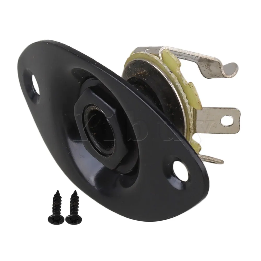 

Yibuy Black Output Plate for Electric Guitar