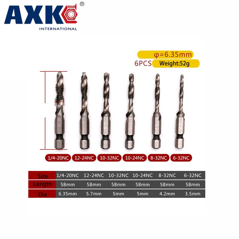 1/4 &quotШестигранным хвостовиком комбинации сверла винт из быстрорежущей стали