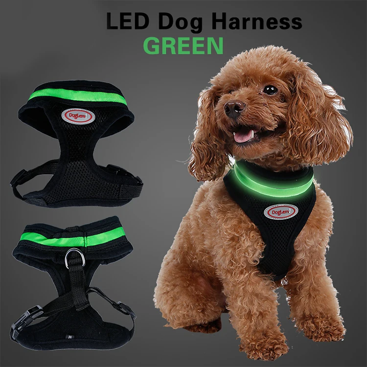 Со светодиодной подсветкой щенка жгут из мягкой сетки люминесцентные Pet кошки