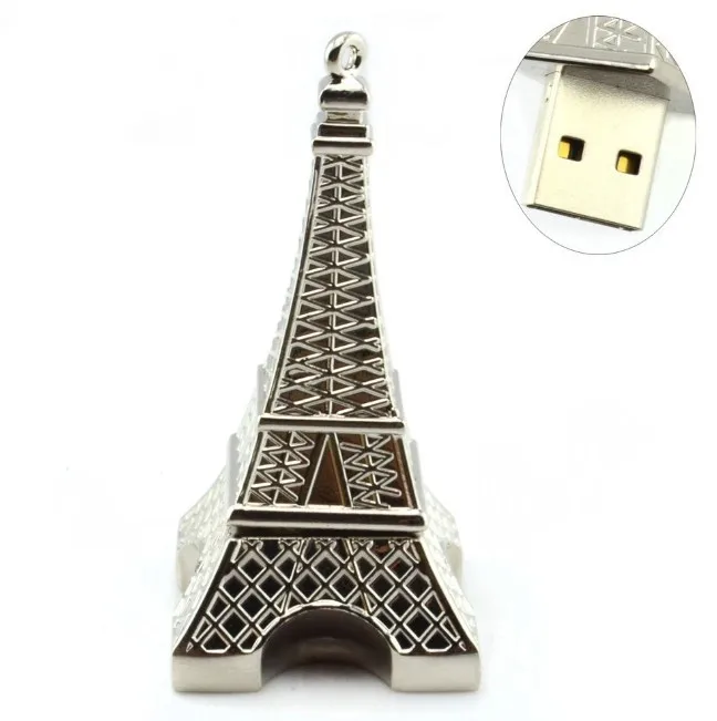 USB флеш накопитель Флешка металлический Эйфелева башня Стиль 2 Гб 128 ГБ 256gb16гб 32 64 0