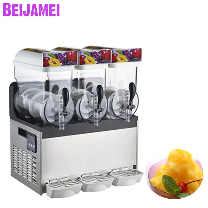 

BEIJAMEI Snow Melt Snow Mud Making Machine Catering Shop Commercial Smoothie Cold Drink Maker Electric Slush Ice Machines