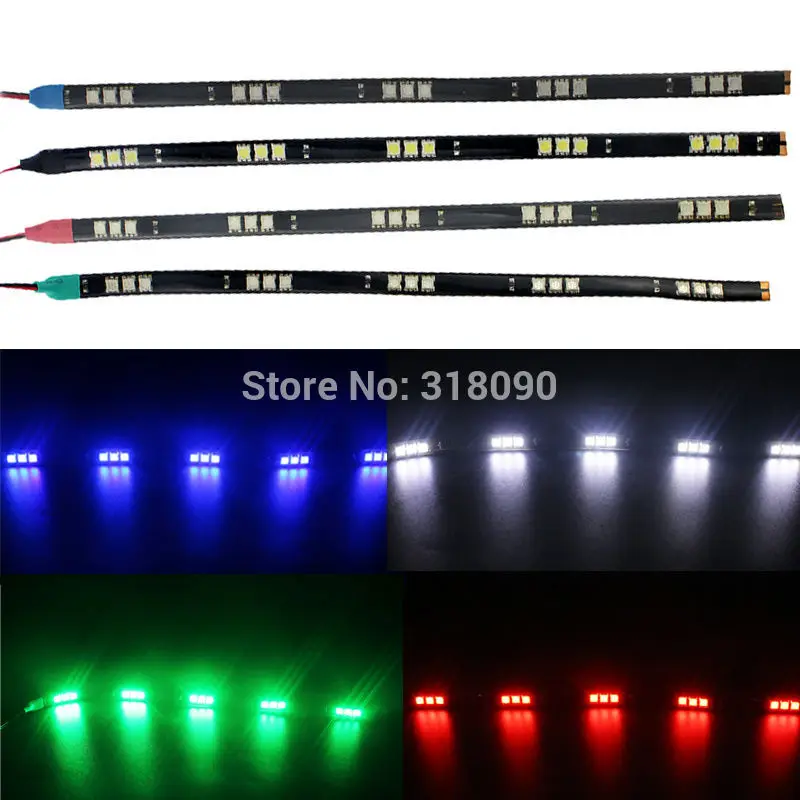 YM E-Bright 4 шт. 30 см 5050 15 SMD 12 В Гибкая Водонепроницаемая декоративная светодиодная