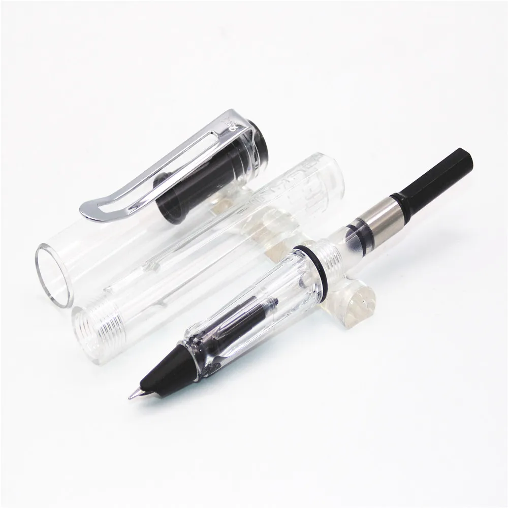 Jinhao 599 прозрачная белая цветная перьевая ручка с тонким наконечником для бизнеса