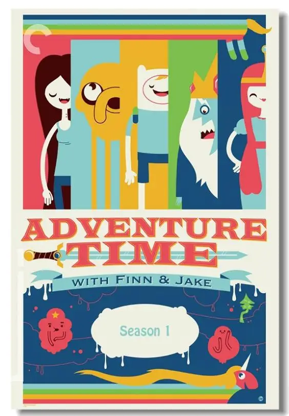 Бесплатная доставка Пользовательские Adventure Time Finn and Jake обои Стильный Холст плакат