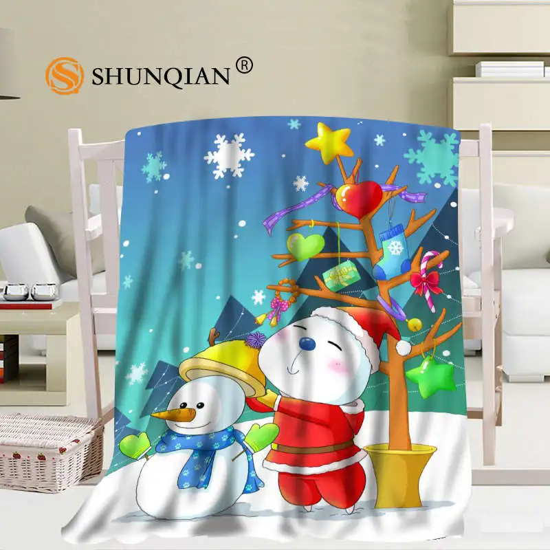 Custom Merry Christmas 02 Blanket Soft DIY Your Picture Decoration Bedroom Size 56x80Inch 50X60Inch 40X50Inch A7.10 | Дом и сад