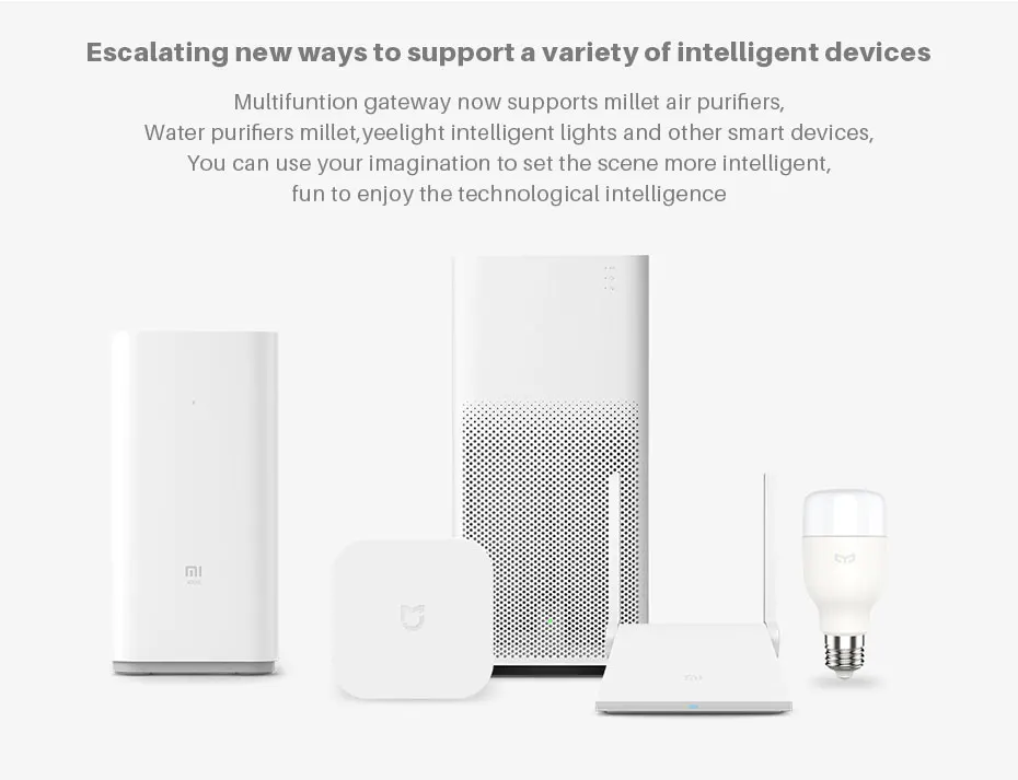 Xiaomi Mijia Smart Home Gateway 2 многофункциональный центр управления ZigBee беспроводное соединение работа с датчиком движения двери