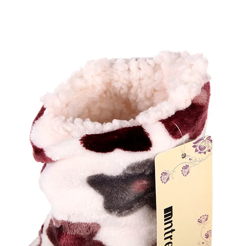 Mutrerm 2020 женские домашние зимние хлопковые теплые тапочки с цветами домашняя