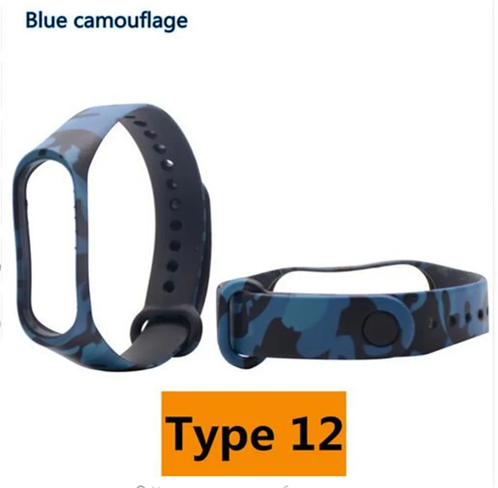 11 Силиконовый ремешок для mi 3 band Браслет ремешок для Xiaomi mi Band 3 носимые устройства Аксессуары для смарт-браслета сменный ремешок - Цвет: 11