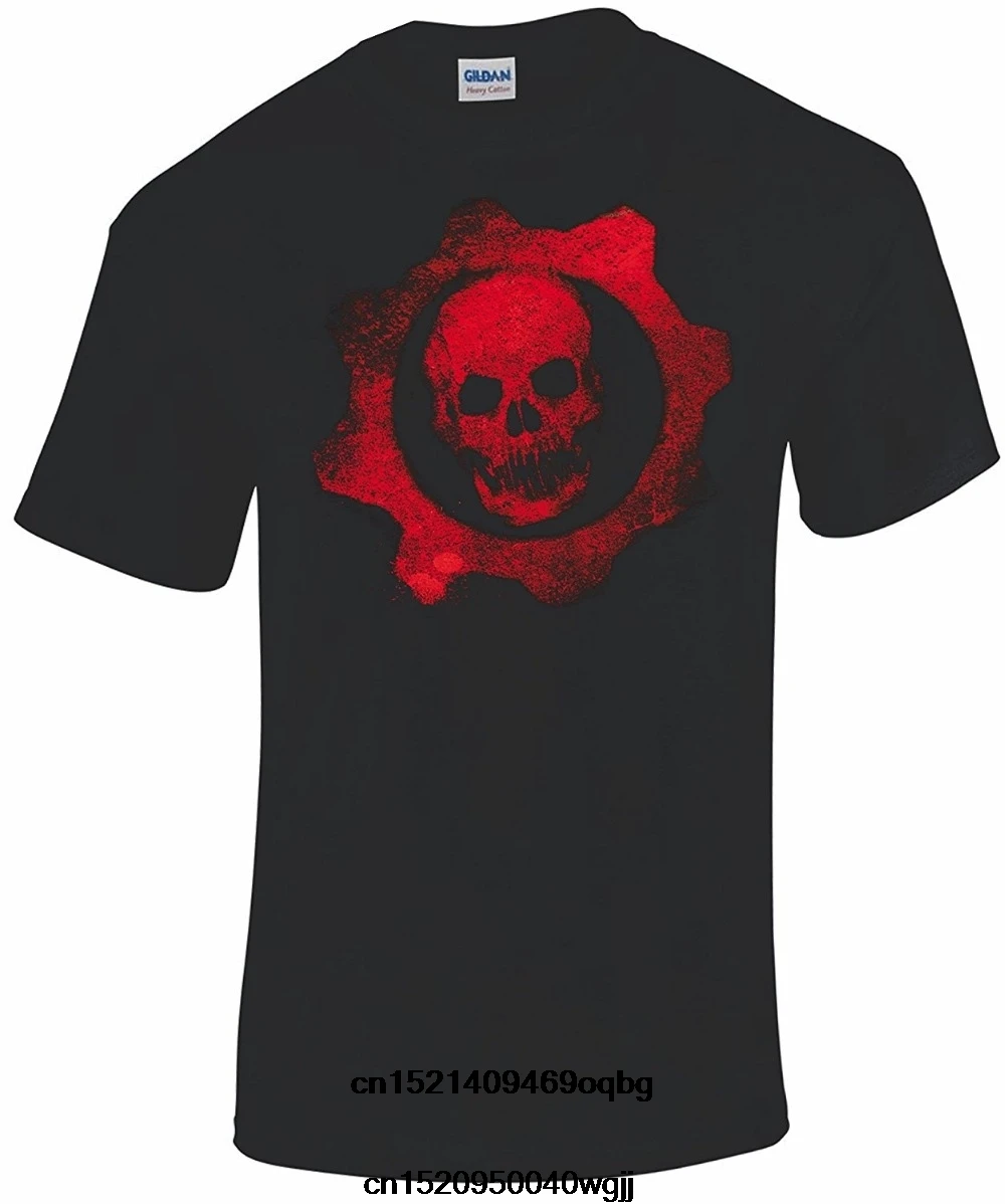 Gildan 2018 Summer Style T Shirt Gears of War logo Short Sleeves Cotton Tops Shirts Men Casual T-shirt | Мужская одежда