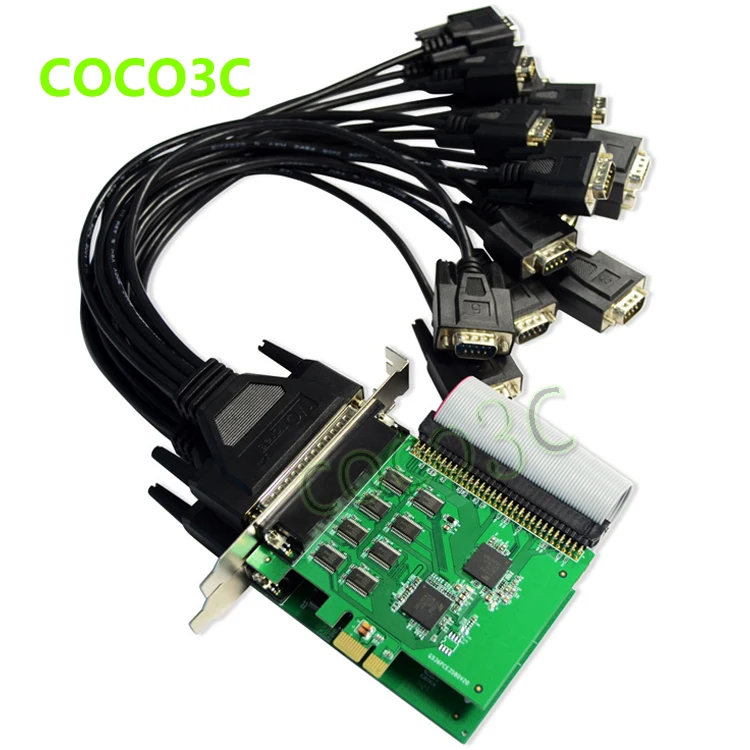 16 Ports RS-232 PCI Express controller card PCIe to multi Serial DB9 converter for Industrial automation XR17V358 Chipset | Компьютеры и