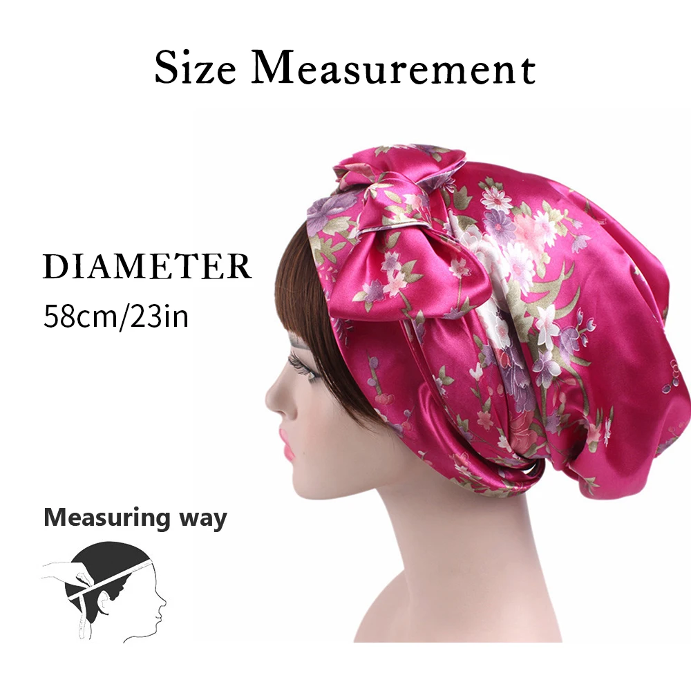 1 шт. Женская атласная шапка для ночного сна шляпа волос шелковая Крышка головы
