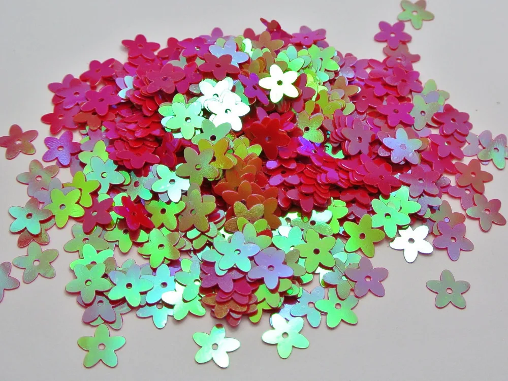 Цена по прейскуранту завода 2000 шт модные красные AB 10 мм цветы свободные блёстки