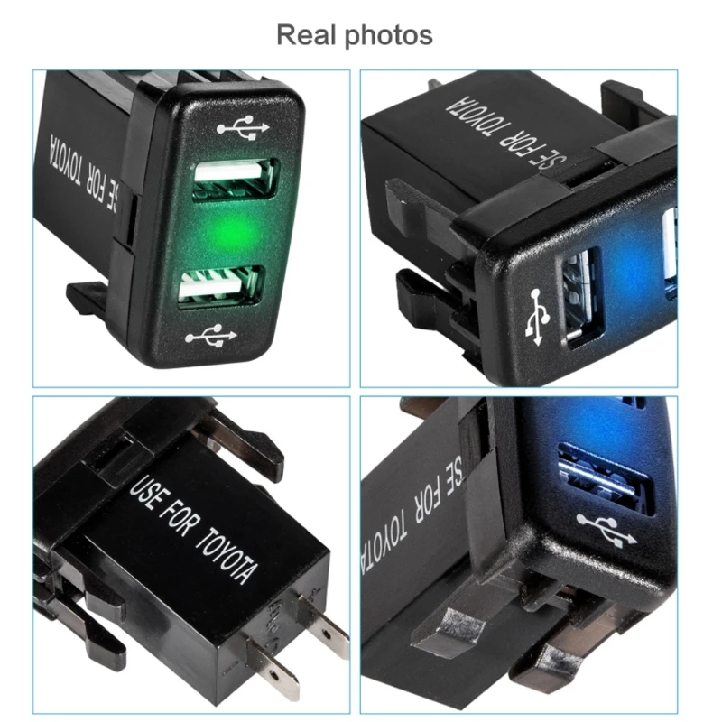 EY 40x23 мм 12V 24V двойной usb порт автомобильное зарядное устройство разъем 2.1A адаптер питания для Toyota