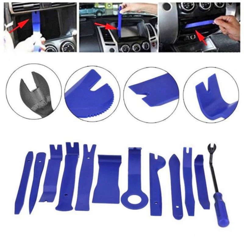 

Kit Open Removal Tools Dash Blue Panel Pry Radio Trim Wedge 12pcs Car Useful New Accessory Universal