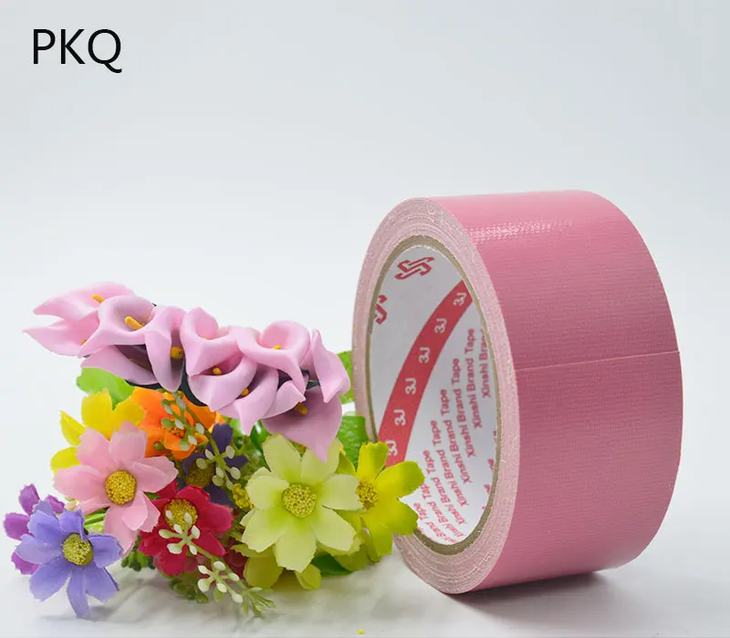 50M length Cloth Tape single-sided Carpet Floor DIY wedding decoration Red Strong Waterproof Color Duct tape 1pcs | Дом и сад