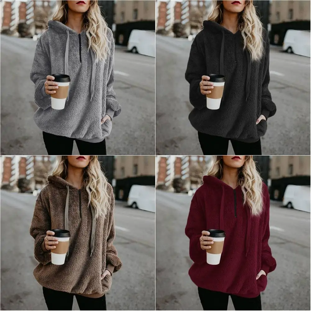 Большой Размеры Для женщин куртка Цвет штанга с длинным рукавом пуловер