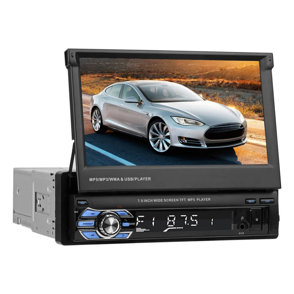 Автомобильный MP5-плеер SWM складной с 7-дюймовым сенсорным экраном Bluetooth GPS RDS AM FM