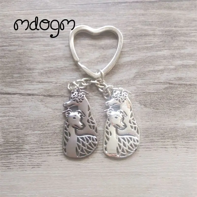 Милая Белая собака животное Золотой Серебряный металлический кулон парный