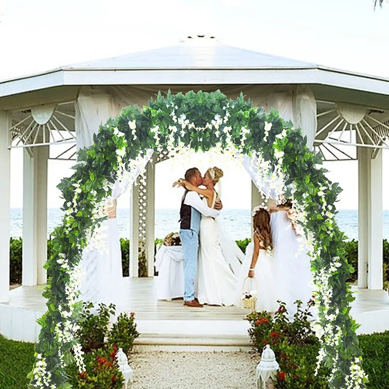 5 шт. Шелковый венок Вистерия искусственная цветок висячие растения лоза