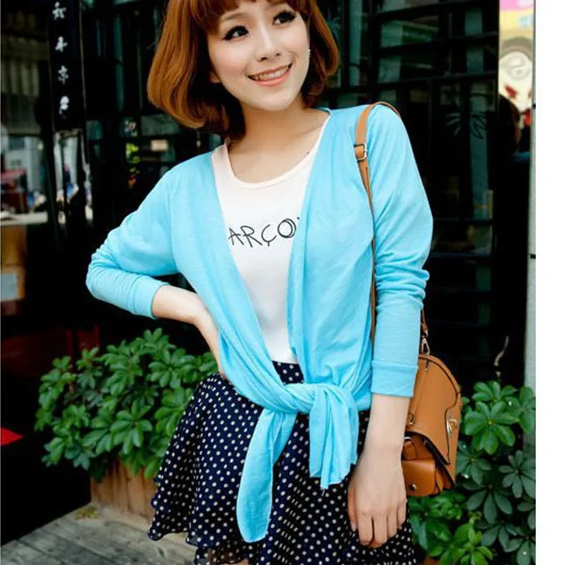 Женская шифоновая куртка с длинным рукавом Повседневная Блузка защитой от