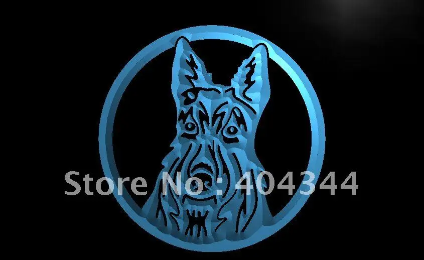 

LB688- Scottish Terrier Aberdeen Scottie Dog Light Sign home decor crafts