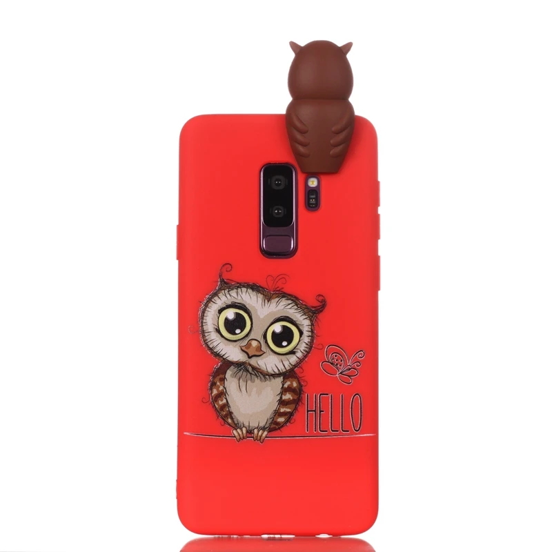 For Coque Samsung Galaxy S9 Case 3D Cartoon Toy Owl Panda Unicorn Cat Soft Silicon Back Cover |