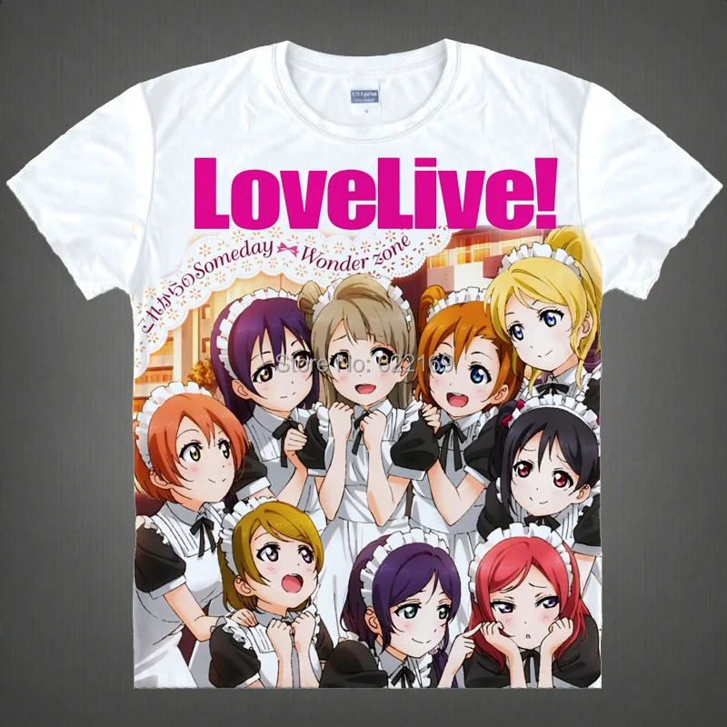 Футболка мужская с принтом Love Live Eli Honoka Maki тенниска японским известным