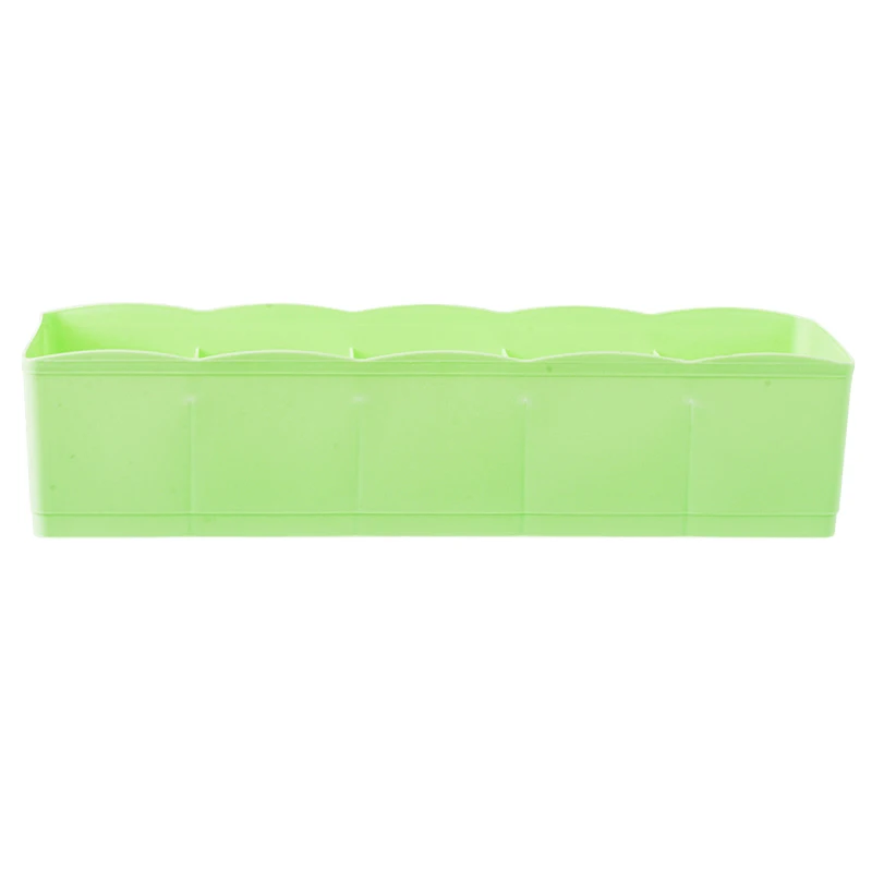 26.5x8x6.5cm green 1 шт. 5 сеток пластиковая коробка для хранения макияжа Носки Бюстгальтер Нижнее белье Органайзер коробка для хранения в шкафу органайзер для домашнего офиса Настольные мелочи - Цвет: 26.5x8x6.5cm green