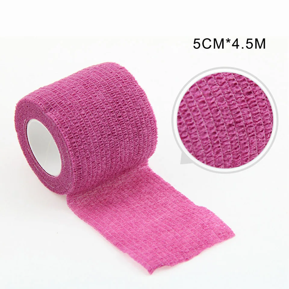 Pink 4,5 м* 5 см фитнес клейкая лента кинезиологическая лента Спортивная восстанавливающая лента обвязка гимнастическая теннисная Беговая коленная Защитная муфта для мышц - Цвет: Pink