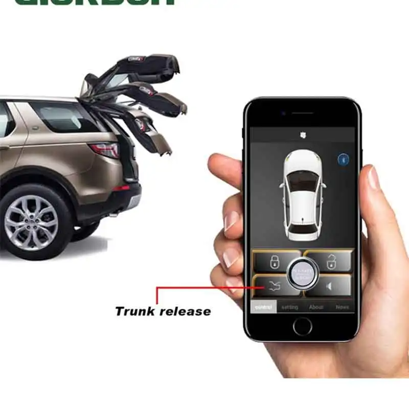 universal pke keyless entry central locking app bluetooth car alarm system 686b mobile phone turns onoff the lock twice free global shipping