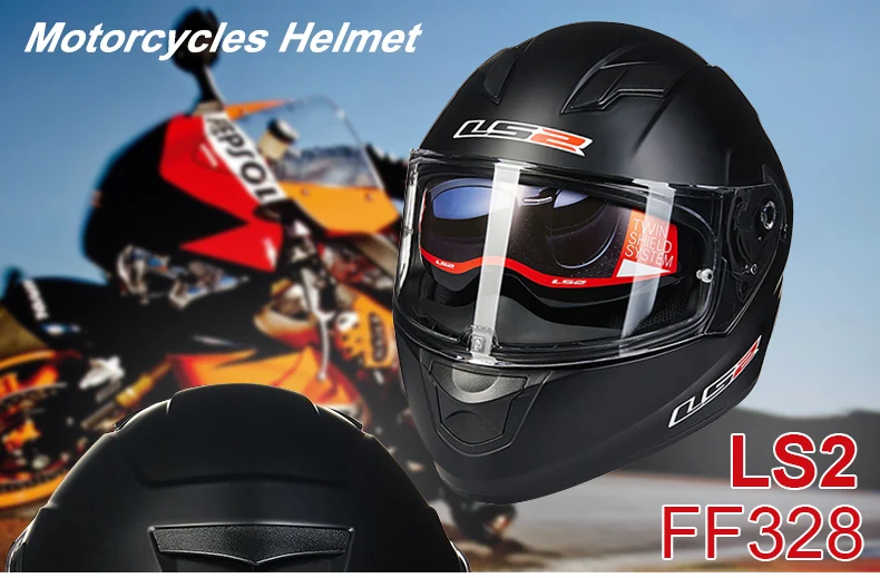 LS2 ff328 Полнолицевой мотоциклетный шлем rcycle для мужчин и женщин с солнцезащитными линзами гоночный мото rbike шлем DOT Approved LS2 moto Capacete