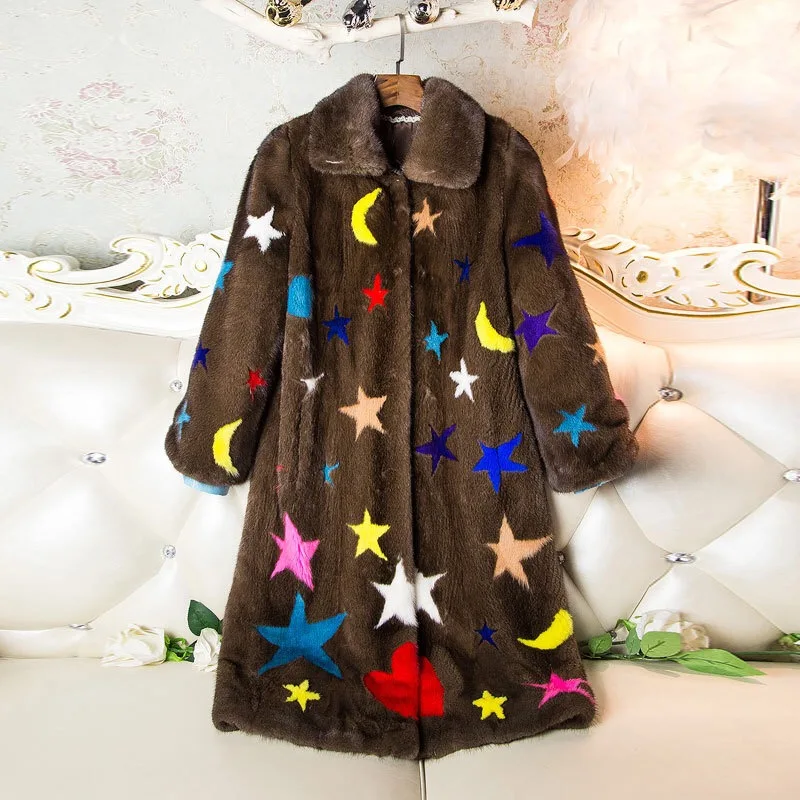 2021 брендовая роскошная женская куртка из натурального меха норки длинный стиль с