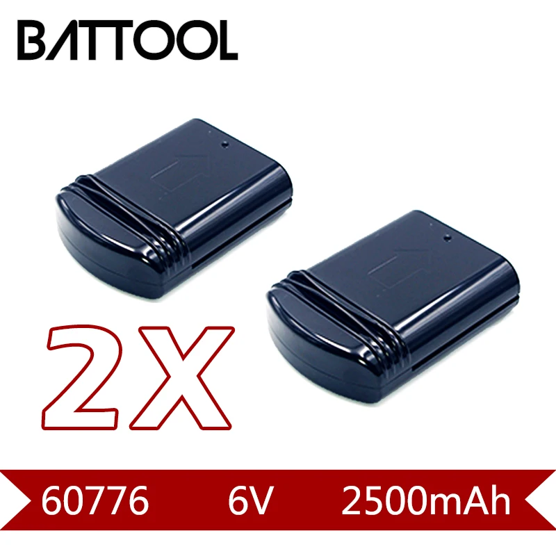 2X2500 mAh 6В аккумуляторная батарея для Eureka 60776 39150 96 серии 96DZ 96JZ 96A 68112|Перезаряжаемые