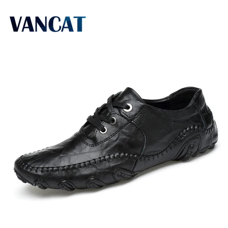 Handmade Genuine Leather Men's Flats Casual Luxury Brand Men Loafers Comfortable Soft Driving Shoes Slip On Moccasins | Обувь