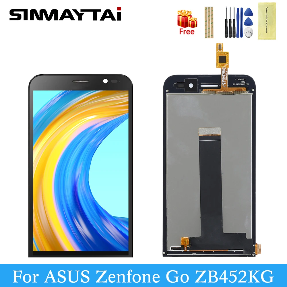 Для Asus Zenfone GO ZB452KG экран для X014D LCD Экран 4 5 полный сенсорный дигитайзер стекло в