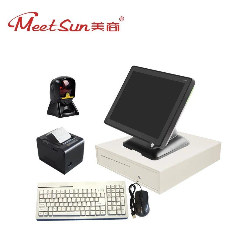 Meetsun ZJ 150SET01 15 ''ЖК дисплей Сенсорный экран все в одном POS Системы кассовый