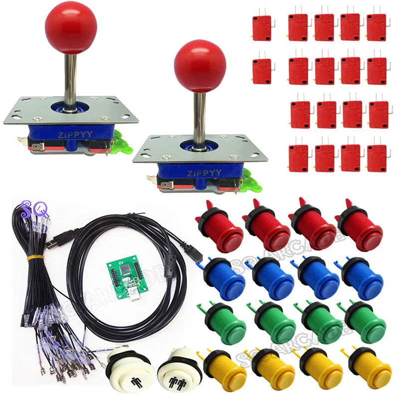 

Arcade DIY KIT 2 players PC PS/3 2 IN 1 to 5 kinds joystck interface USB 2 player MAME Interface USB to Jamma joystick&button