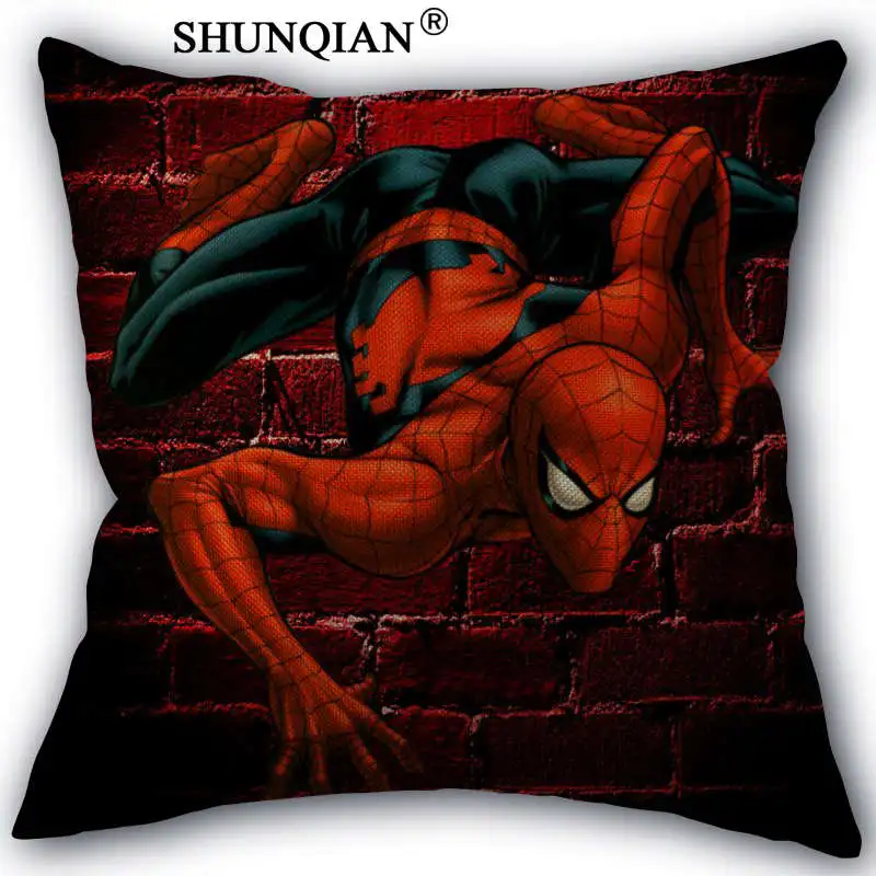 Pillow case Wz5165 Marvel Человек-паук Подушки Детские случае бросает белье хлопок Подушки Детские случае пользовательские Подушки Детские Чехол 45x45 см - Цвет: Pillow case