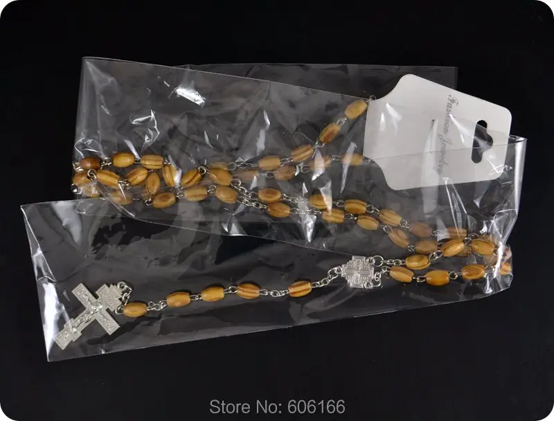 Ортодоксальные деревянные четки крест подвеска ожерелье модные религиозные