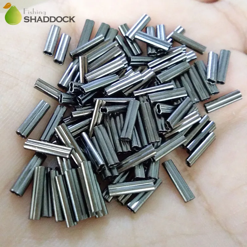 Черная двойная медная рыболовная трубка Shaddock для рыбалки 50 шт. обжимные втулки