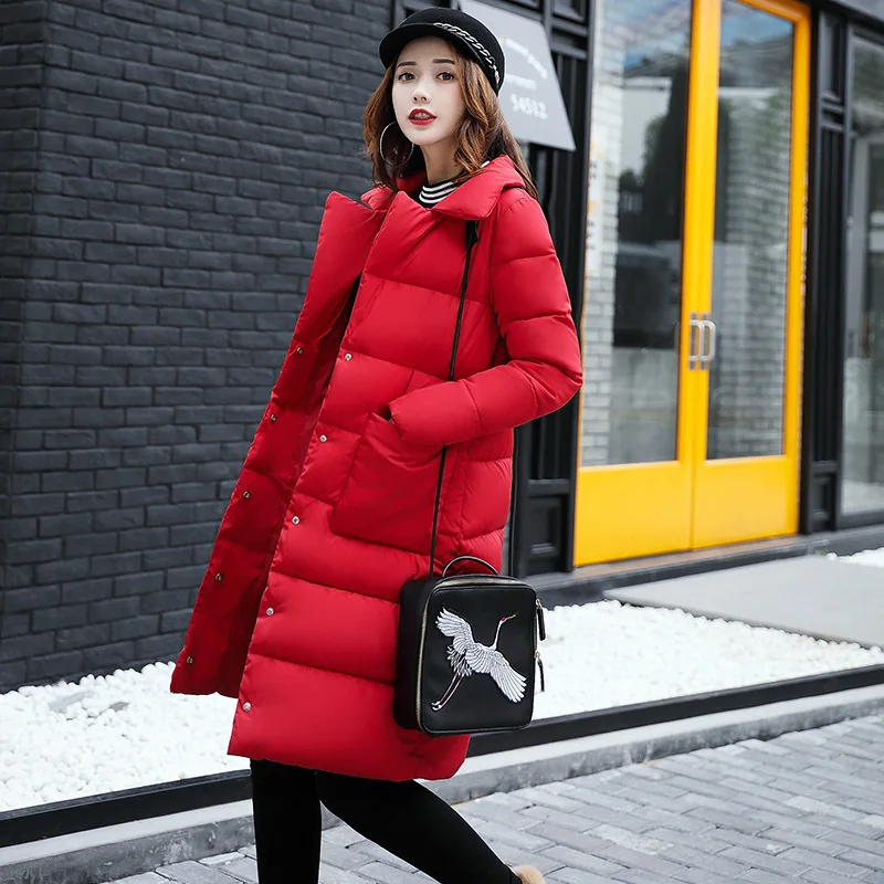 Free Shipping 2017 Winter New Down Jacket Cotton Clothing Women Korean Fashion Slim In The Long Section Parkas Simple Wild QQ | Женская