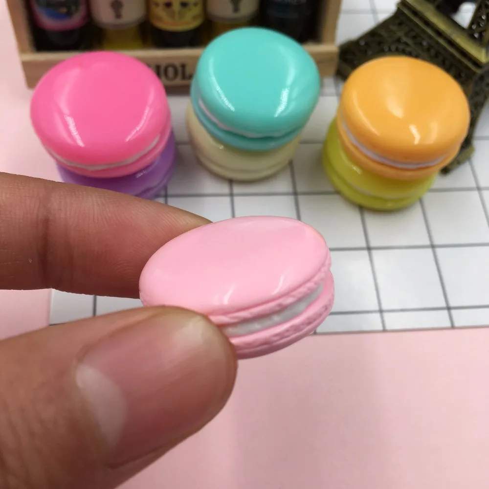 5 шт./лот кавайные цветные Макаруны из смолы для ювелирных аксессуаров центр