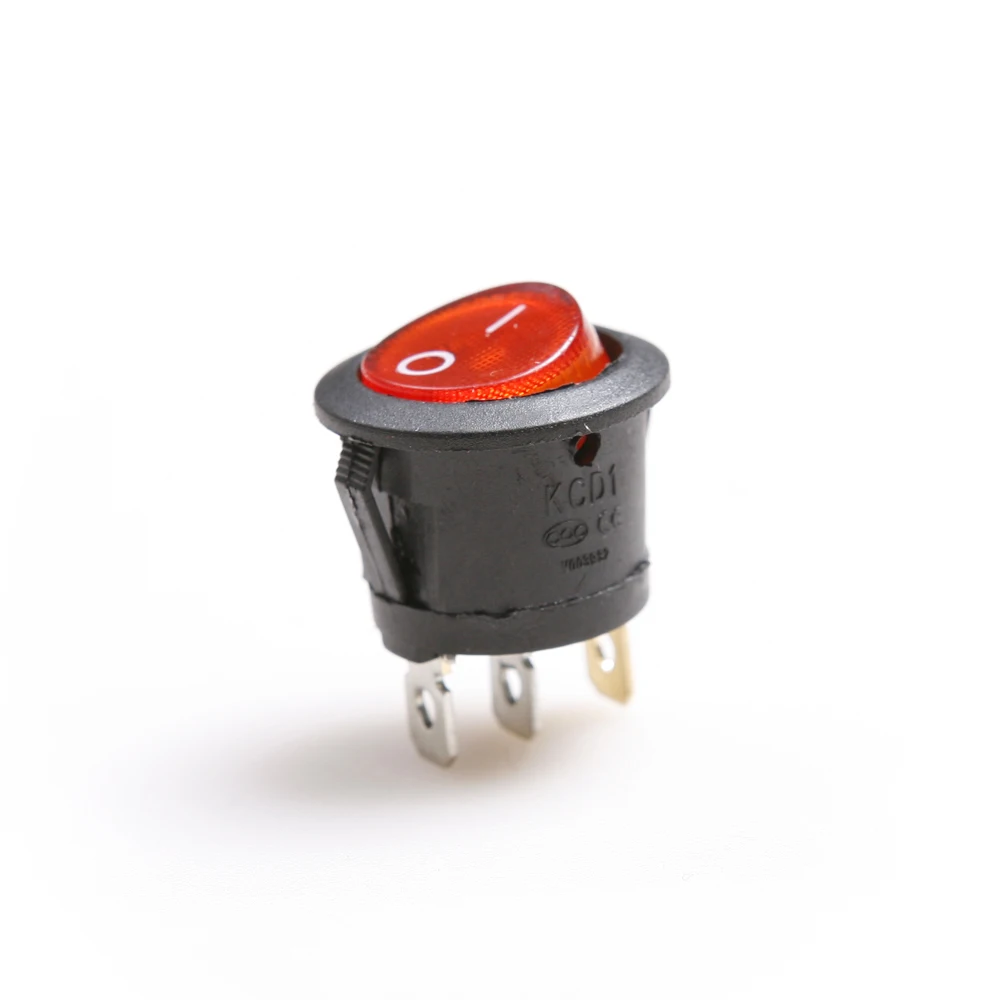 10 шт. черно-красный тумблер с 3-контактным пластиковым и медным напряжением срок