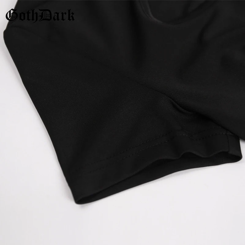 Женское платье с вырезом Goth Dark, элегантное готическое женское платье, сексуальное черное платье в стиле Харадзюку, на лето