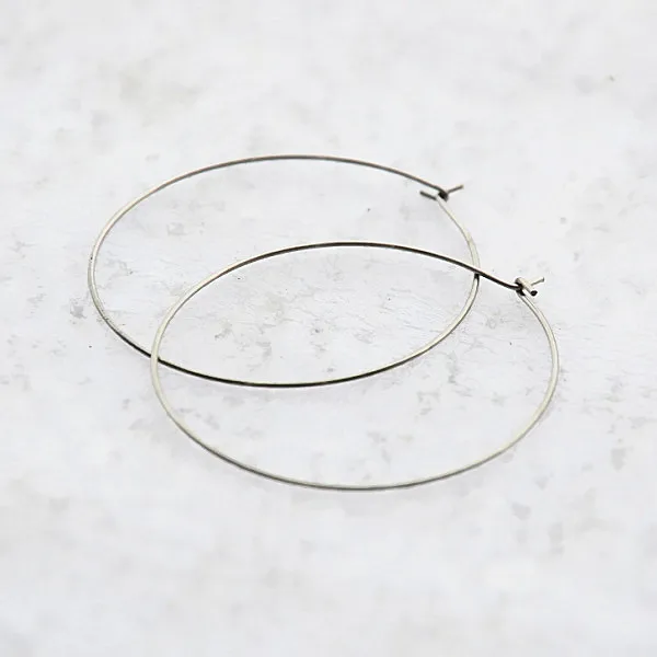 

20 30 35mm Stainless Steel 316L Ear Wires Big Circle Earring Hook Earwires Hoop Findings Earring Wires or Wine Glass Charm Hoops